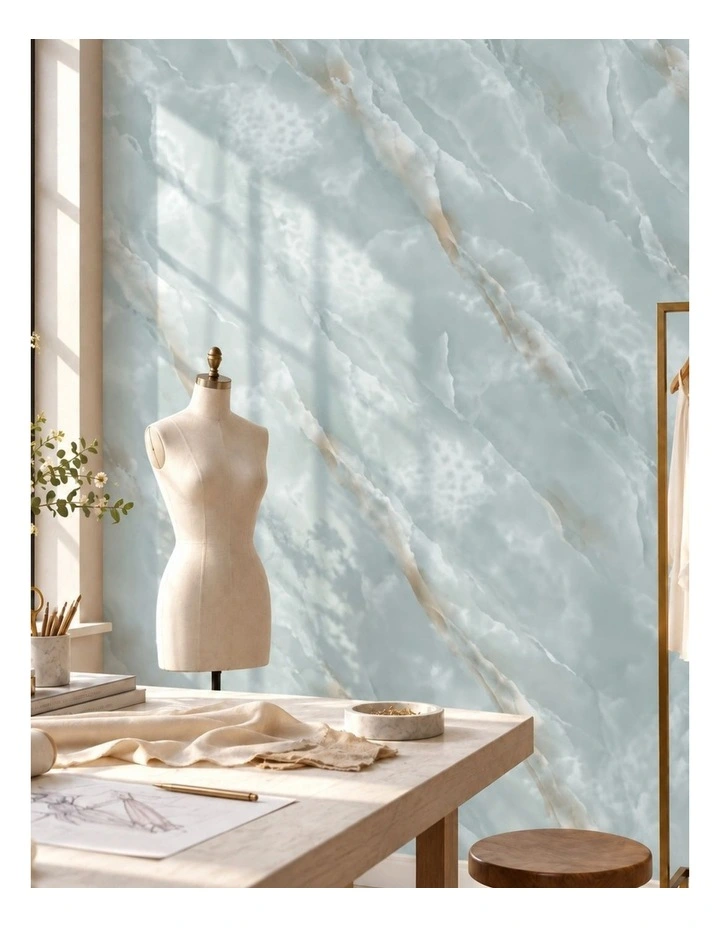 SOGA Peel & Stick Floor and Wall Tiles 30 x 60cm 10 Pack Jade Faux Marble image 4