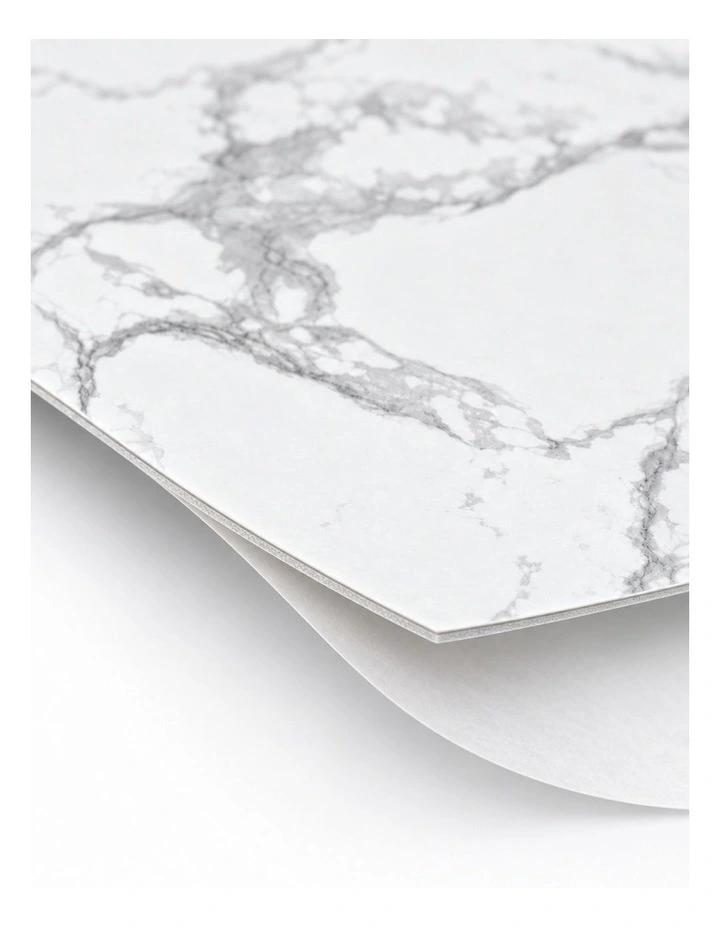 SOGA Peel & Stick Floor and Wall Tiles 30 x 30cm 10 Pack White Grey Faux Marble image 7