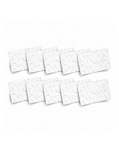 SOGA Peel & Stick Floor and Wall Tiles 30 x 60cm 10 Pack White Faux Marble