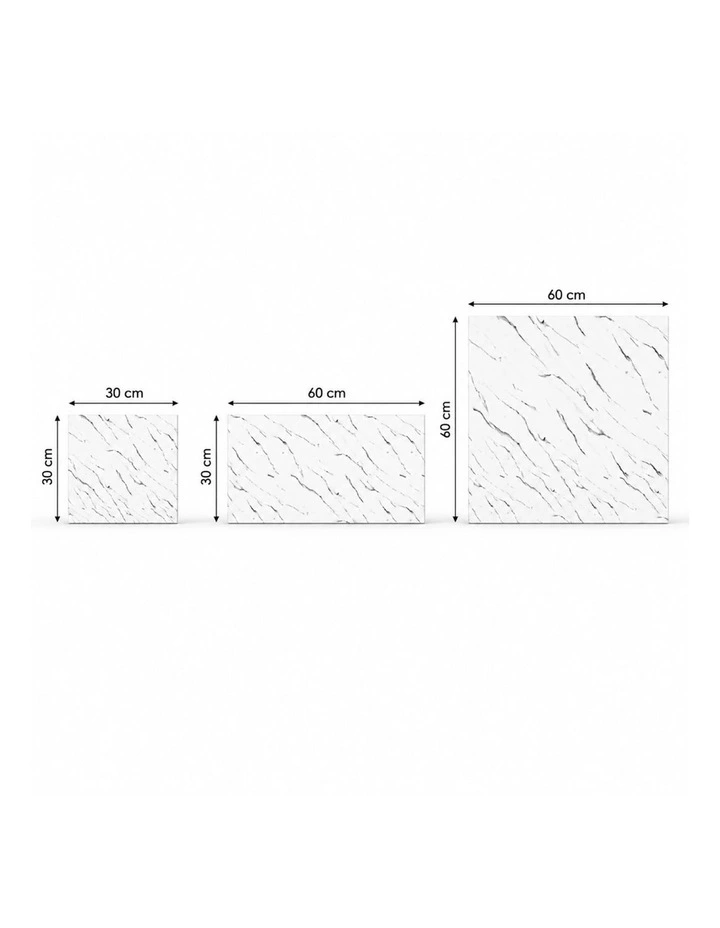 SOGA Peel & Stick Floor and Wall Tiles 30 x 30cm 10 Pack White Faux Marble image 7