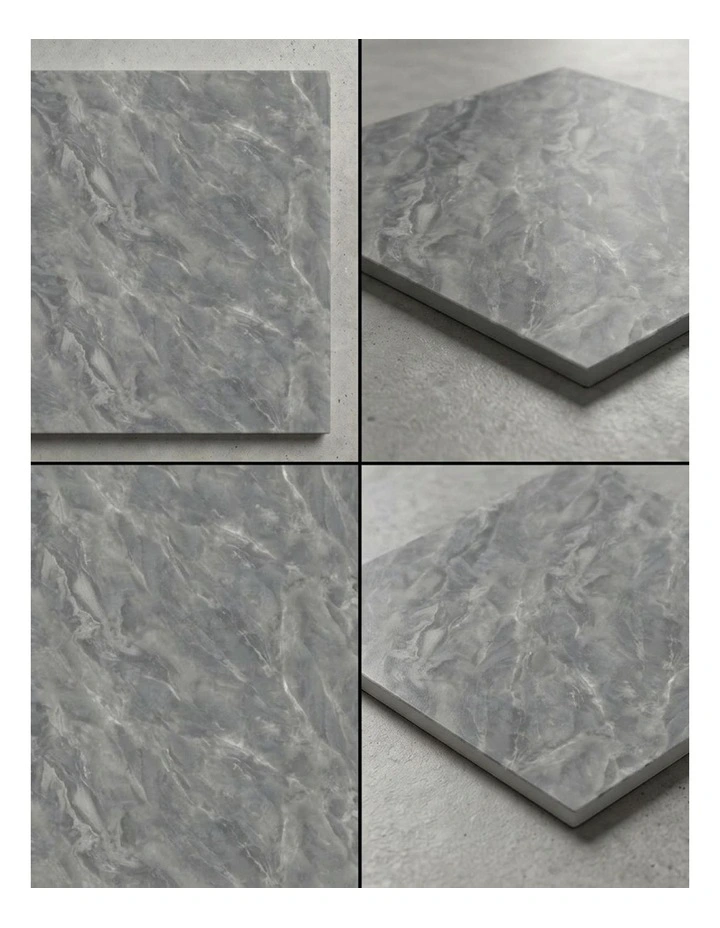 SOGA Peel & Stick Floor and Wall Tiles 60 x 60cm 10 Pack Grey Faux Marble image 5