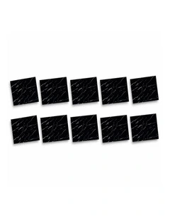 SOGA Peel & Stick Floor and Wall Tiles 60 x 60cm 10 Pack Black Faux Marble