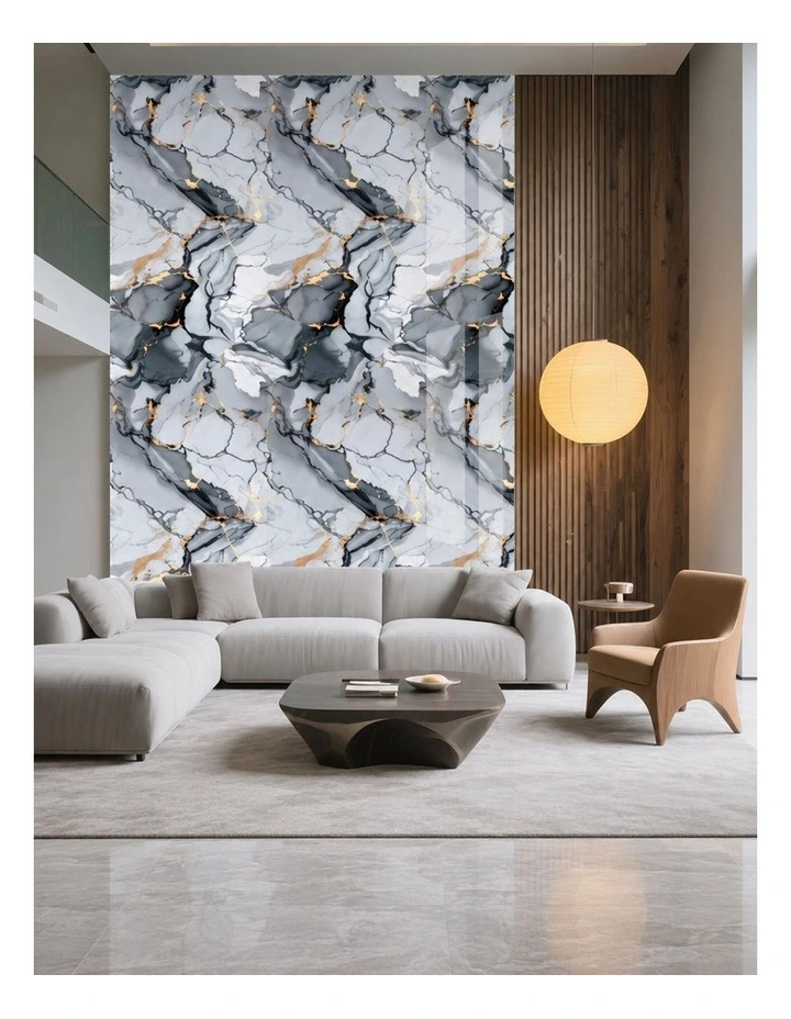 SOGA Peel & Stick Floor and Wall Tiles 60 x 60cm 10 Pack Blue Agate Faux Marble image 2