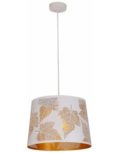 Penshade Interior Slanted with Maple Leaf Pattern Laser Cut Pendant Lights