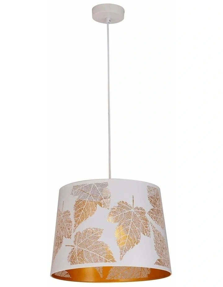 Penshade Interior Slanted with Maple Leaf Pattern Laser Cut Pendant Lights image 1