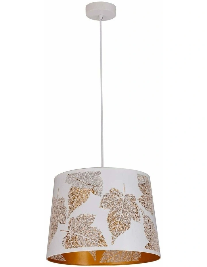 Penshade Interior Slanted with Maple Leaf Pattern Laser Cut Pendant Lights image 2