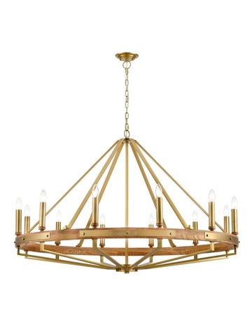 Oak Wood Satin Brass Hardware colour
