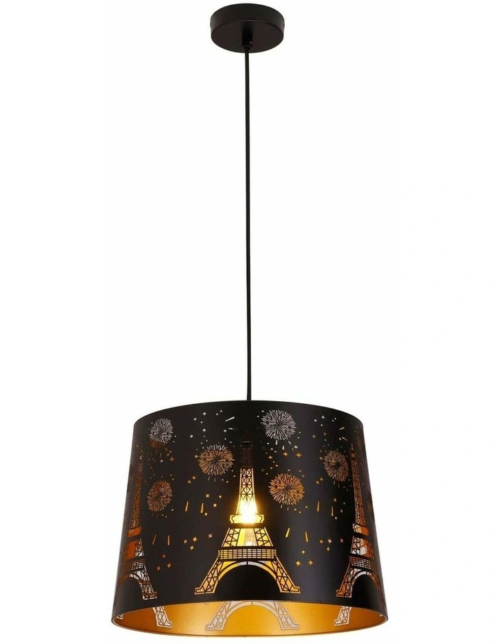 Penshade Interior Slanted with Eiffel Tower Pattern Laser Cut Pendant Lights image 2