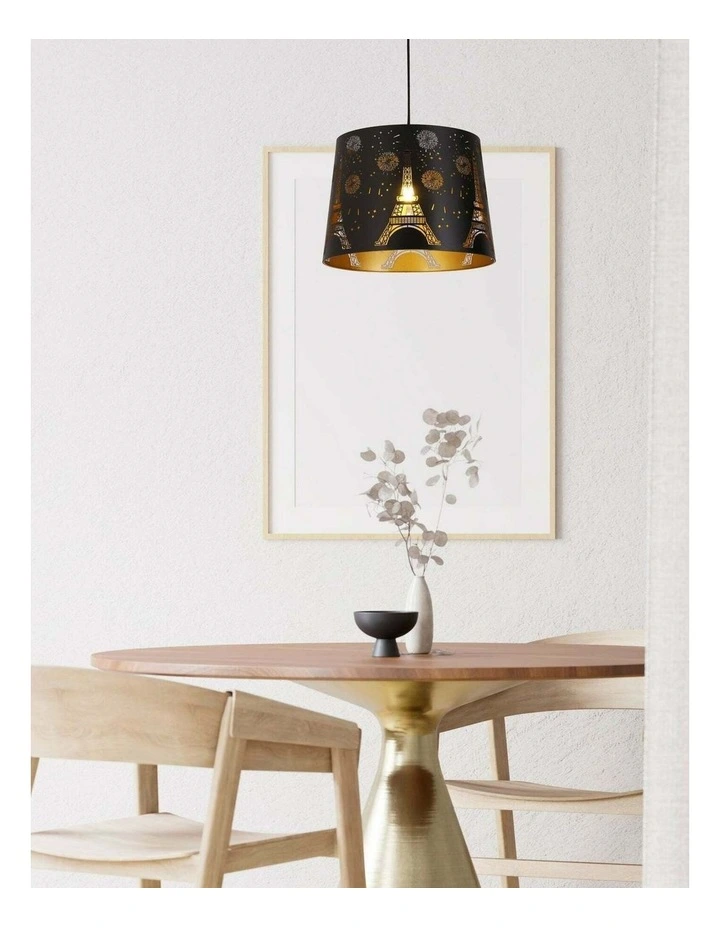 Penshade Interior Slanted with Eiffel Tower Pattern Laser Cut Pendant Lights image 3