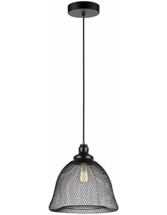 Cheveux Industrial Black Mesh Bell Pendant Light