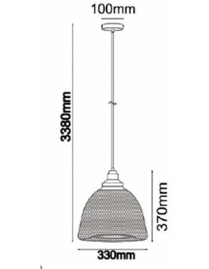 Cheveux Industrial Black Mesh Bell Pendant Light image 3