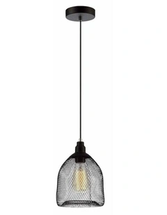 Cheveux Industrial Black Mesh Bird Cage Pendant Light