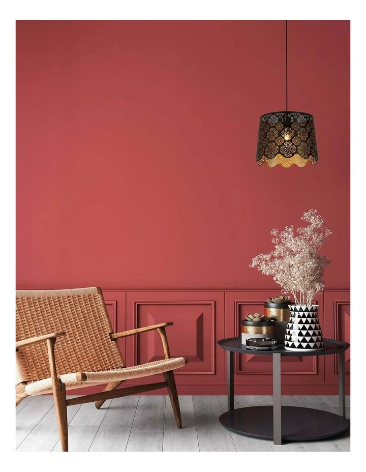Penshade Interior Slanted with Flower Pattern Laser Cut Pendant Lights image 3