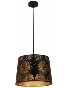 Penshade Interior Slanted with Starburst Pattern Laser Cut Pendant Lights