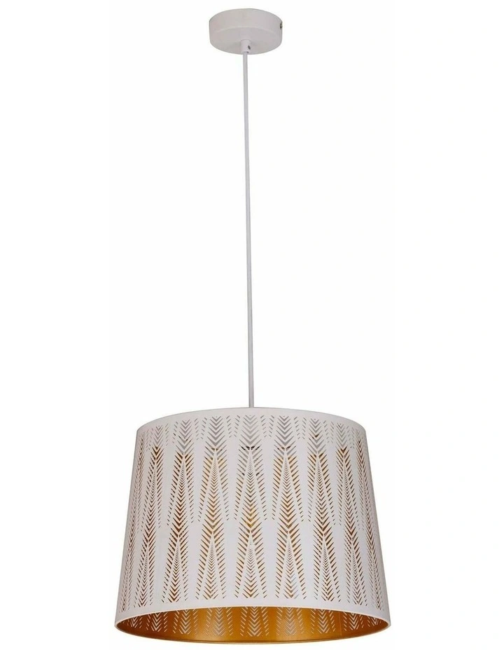 Penshade Interior Slanted with Vector Pattern Laser Cut Pendant Lights image 2