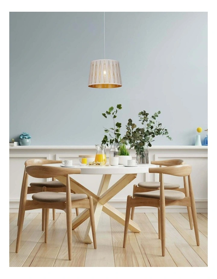 Penshade Interior Slanted with Vector Pattern Laser Cut Pendant Lights image 3