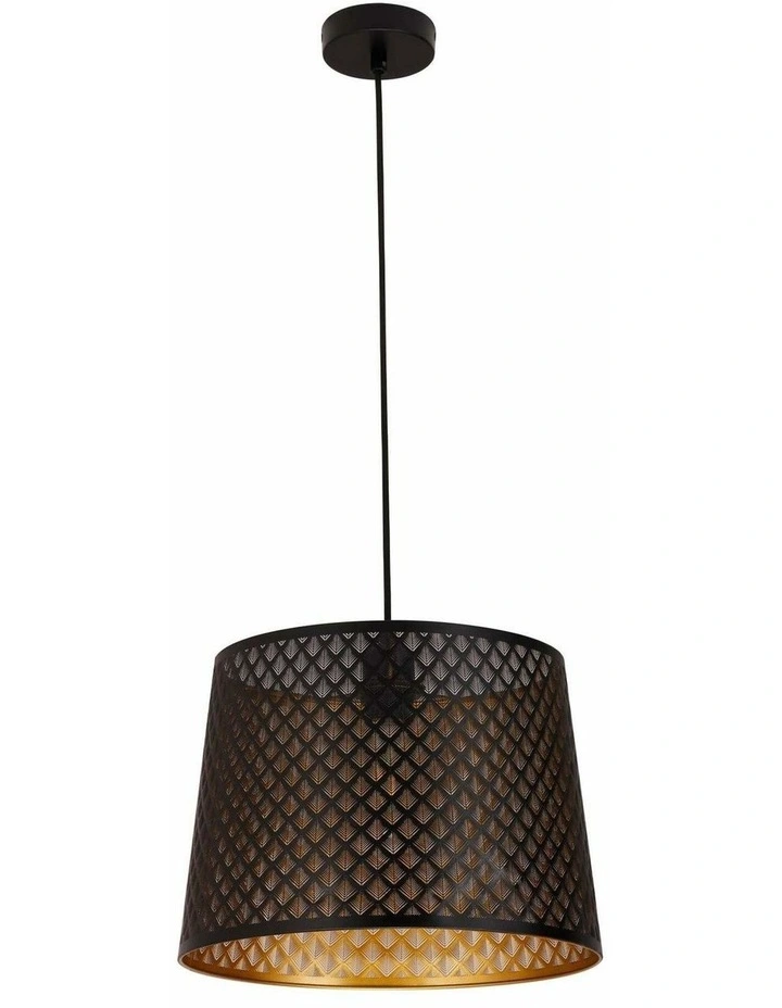 Penshade Interior Slanted with Geometry Pattern Laser Cut Pendant Lights image 2