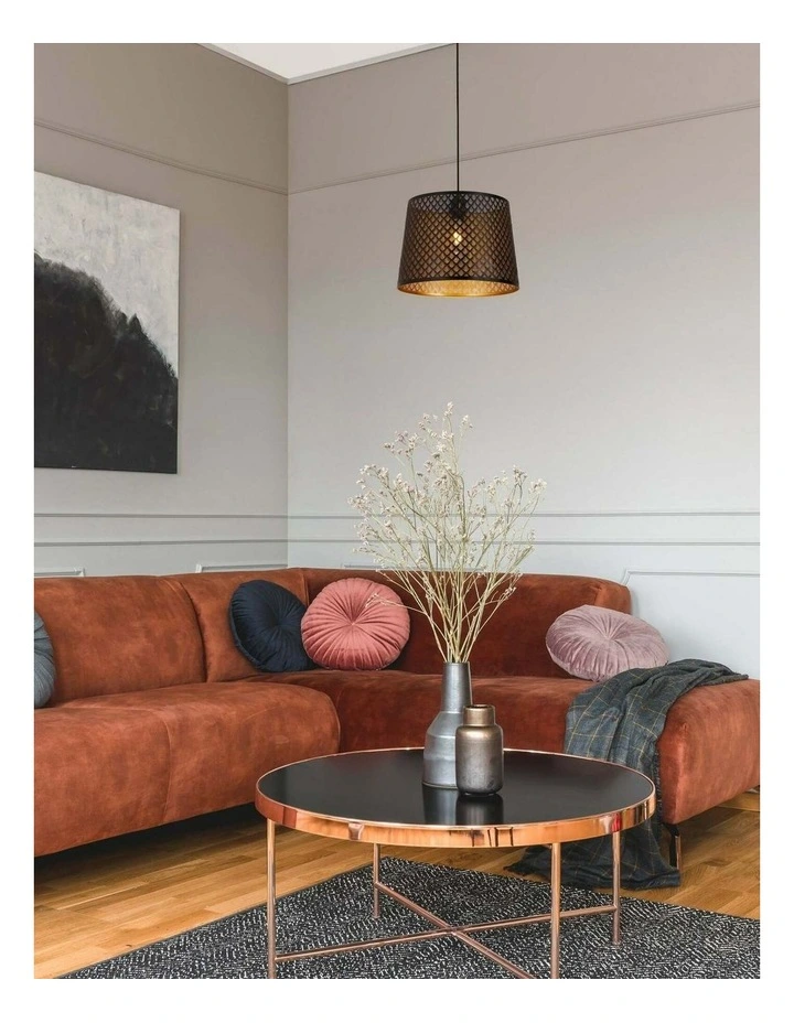Penshade Interior Slanted with Geometry Pattern Laser Cut Pendant Lights image 3
