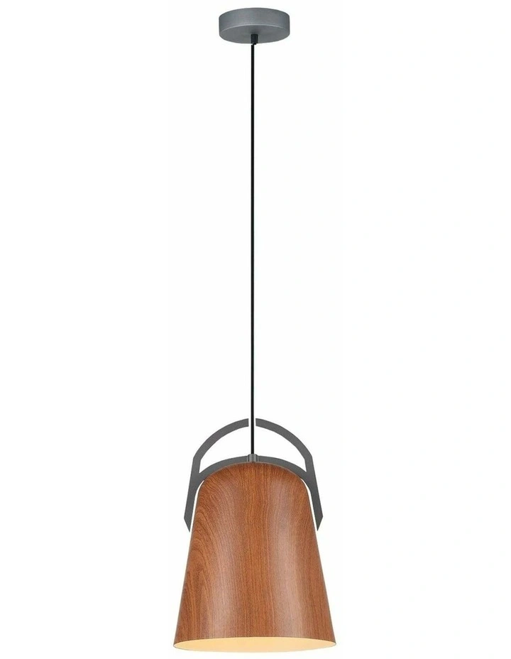 Legna Retro Replica Wood Ellipse Shape Pendant Lights image 1