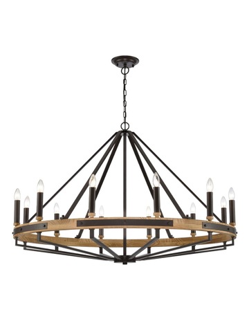 Natural Wood Oil Rubbed Bronze Hardware colour