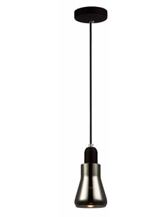 Yarra GU10 Smokey Black Glass Flute Pendant Light