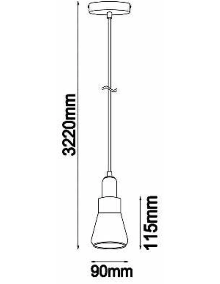 Yarra GU10 Smokey Black Glass Flute Pendant Light image 3