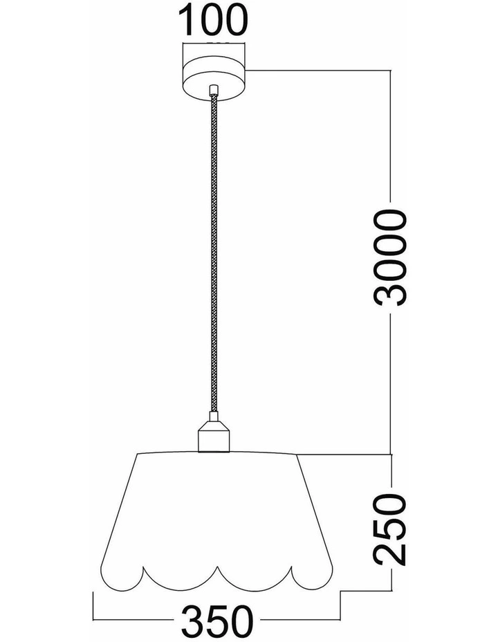 Penshade Interior Slanted with Flower Pattern Laser Cut Pendant Lights image 4
