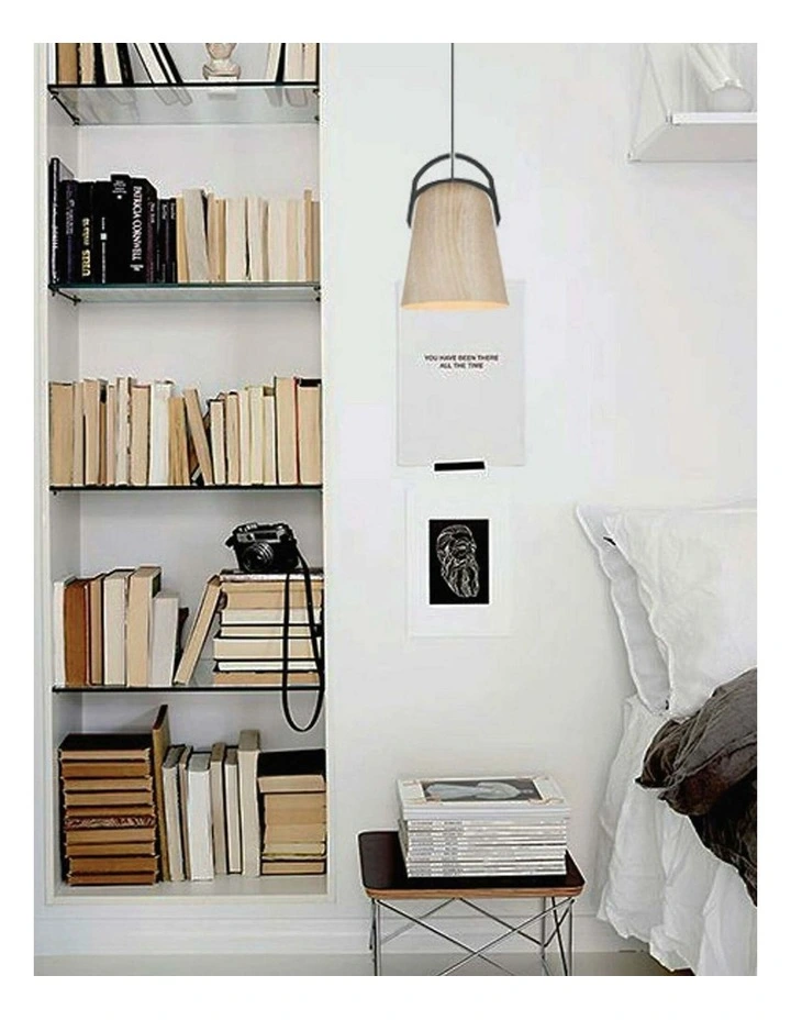 Legna Retro Replica Wood Ellipse Shape Pendant Lights image 2