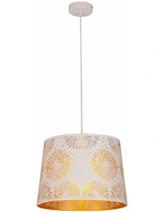 Penshade Interior Slanted with Starburst Pattern Laser Cut Pendant Lights
