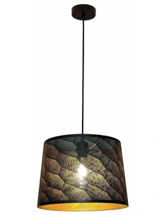 Penshade Interior Slanted with Honeycomb Pattern Laser Cut Pendant Lights
