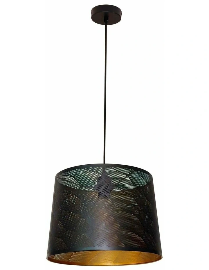 Penshade Interior Slanted with Honeycomb Pattern Laser Cut Pendant Lights image 2