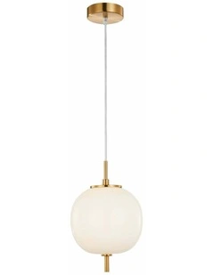 Pino Interior Opal Matte / Smokey Black Mirror Finish Glass Round Pendant Lights