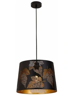 Penshade Interior Slanted with Maple Leaf Pattern Laser Cut Pendant Lights