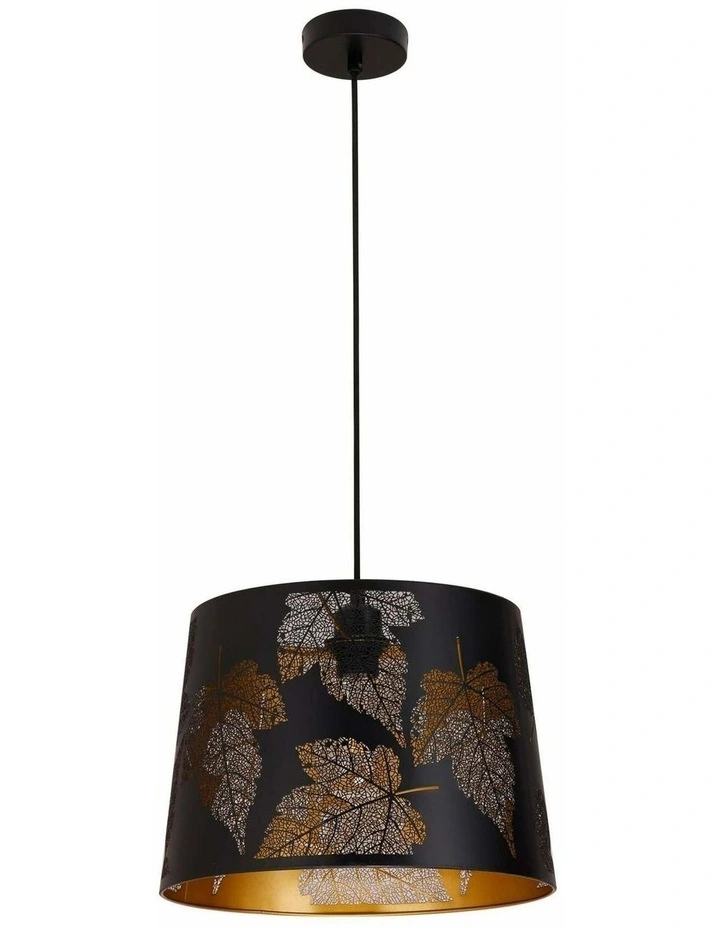 Penshade Interior Slanted with Maple Leaf Pattern Laser Cut Pendant Lights image 2