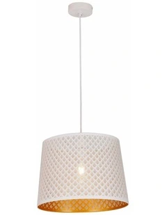 Penshade Interior Slanted with Geometry Pattern Laser Cut Pendant Lights
