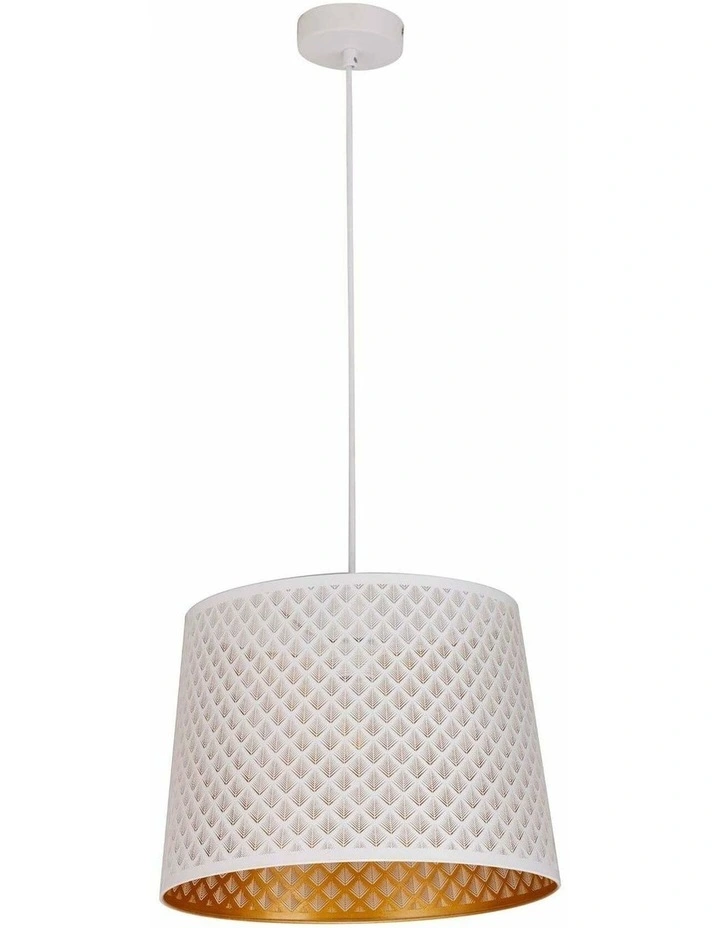 Penshade Interior Slanted with Geometry Pattern Laser Cut Pendant Lights image 2