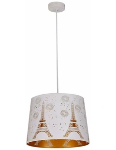 Penshade Interior Slanted with Eiffel Tower Pattern Laser Cut Pendant Lights