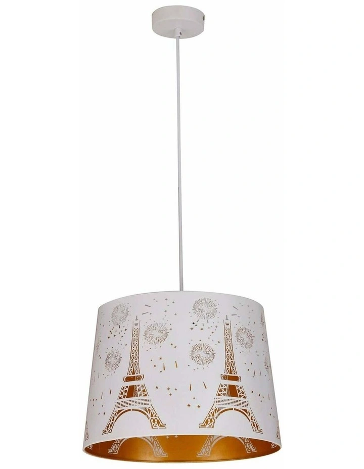 Penshade Interior Slanted with Eiffel Tower Pattern Laser Cut Pendant Lights image 1