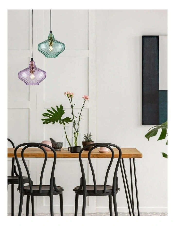 Campana Interior Wine Glass Shape Ribbed Pendant Lights image 3
