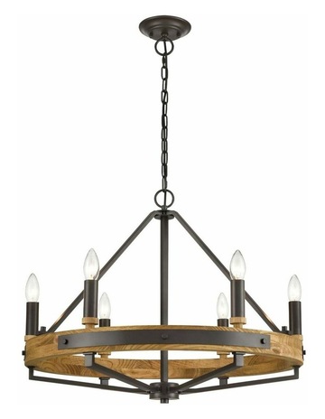Natural Wood Oil Rubbed Bronze Hardware colour