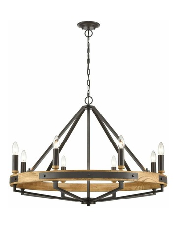 Natural Wood Oil Rubbed Bronze Hardware colour
