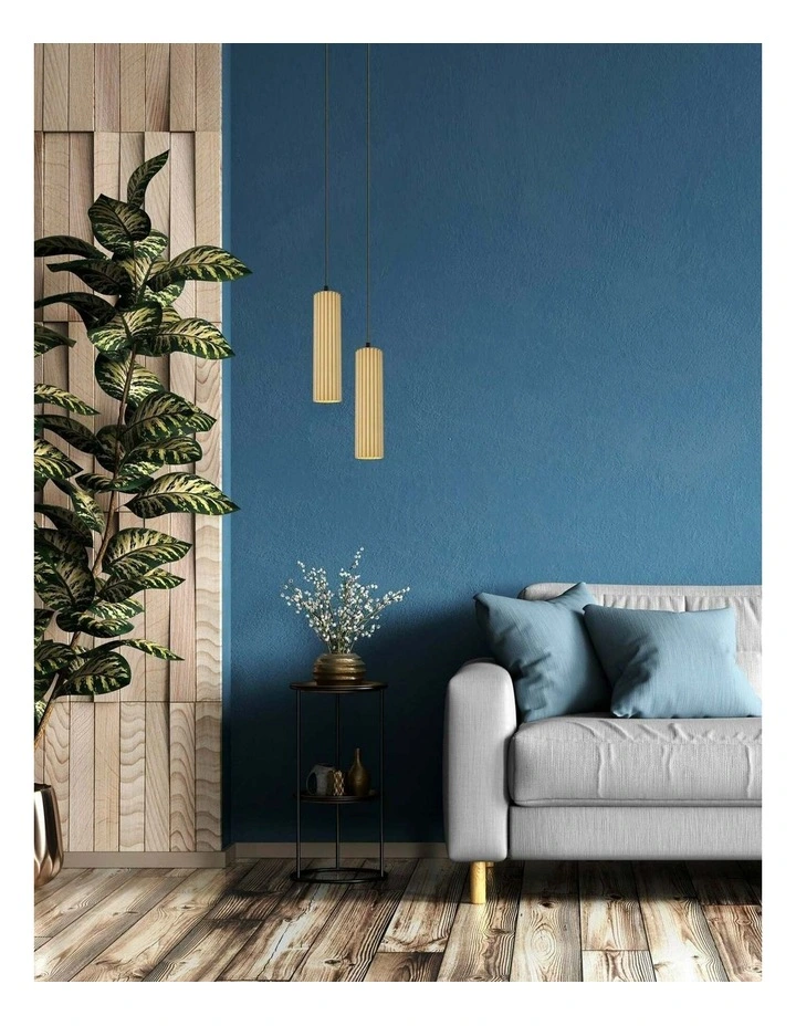 Kolonne Interior GU10 Ribbed Cylinder Pendant Lights image 3