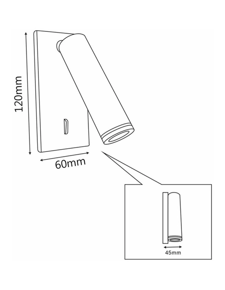 Lyon City Series LED Wall Surface Mounted Matte White Reading Light image 2