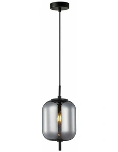 Pino Interior Opal Matte / Smokey Black Mirror Finish Jar Pendant Lights