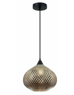 Rictus Bohemian Glass With Quadrilateral Segment Wine Glass Shape Pendant Lights