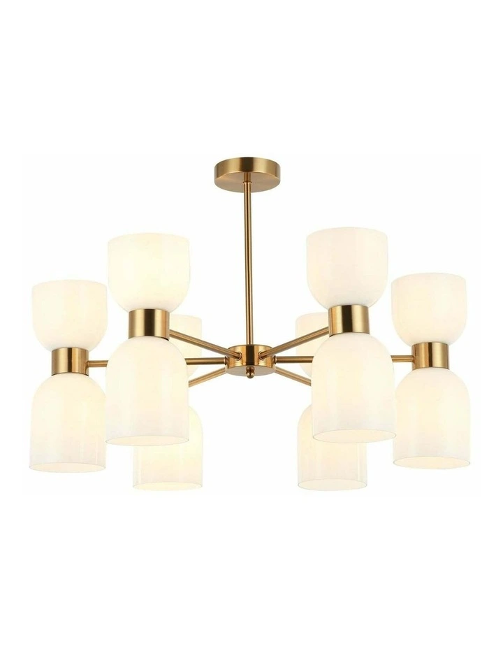 Clessidra Interior Mirror Finish Smokey Black / Opal Glass Ellipse x12 Round Base Pendant Lights image 1