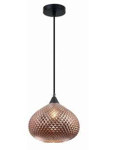 Rictus Bohemian Glass With Quadrilateral Segment Wine Glass Shape Pendant Lights