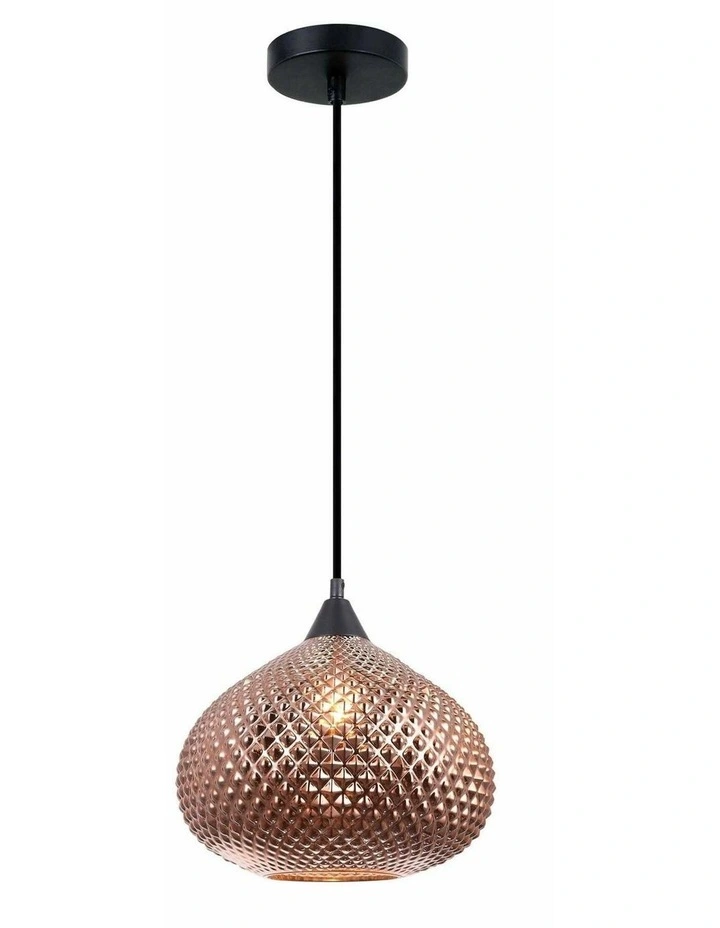 Rictus Bohemian Glass With Quadrilateral Segment Wine Glass Shape Pendant Lights image 1