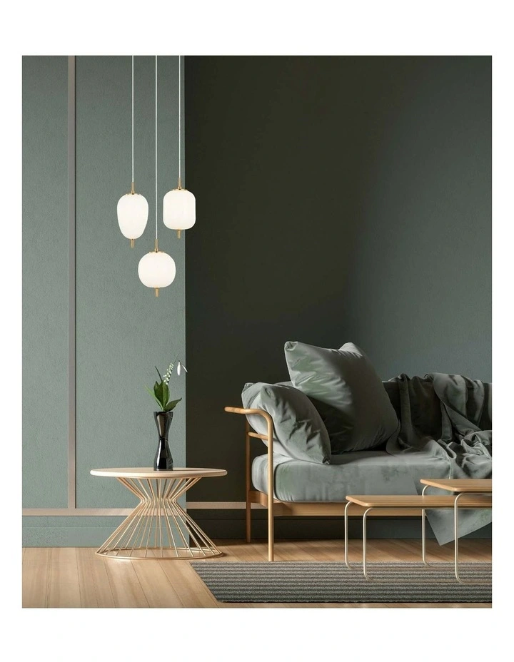 Pino Interior Opal Matte / Smokey Black Mirror Finish multiple Pendant Lights image 3
