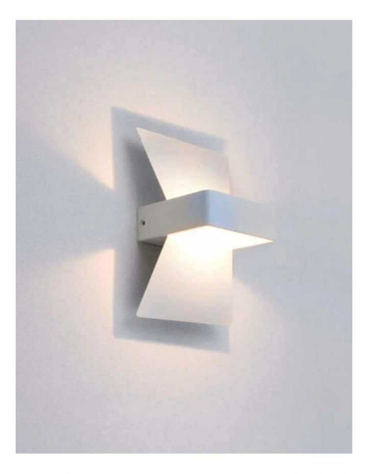 Davos City Series LED Interior Matte White Bow Wall Light image 1